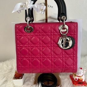 🔴SOLD🔴Lady Dior Tricolor Lambskin Cannage 2 way bag